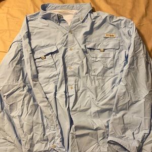 Light Blue Columbia Long Sleeve Button Down